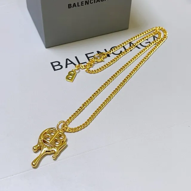 বালেনসিয়াগা BB Drip সোনার চেইন নেকলেস 3
