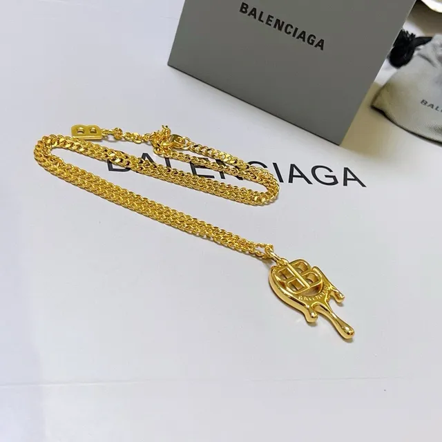 বালেনসিয়াগা BB Drip সোনার চেইন নেকলেস 4