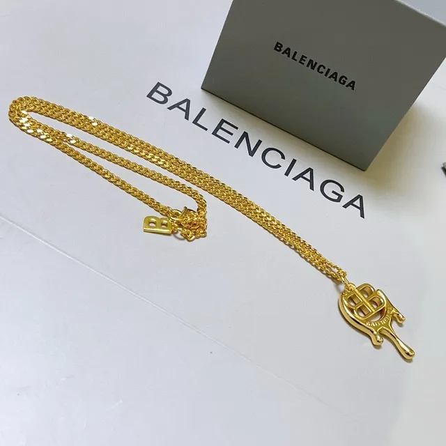 বালেনসিয়াগা BB Drip সোনার চেইন নেকলেস 7
