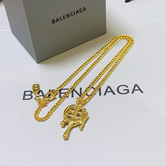 বালেনসিয়াগা BB Drip সোনার চেইন নেকলেস 9
