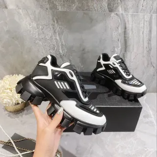 Balenciaga Black White Sole Asymmetrical Paneling Chunky Sneakers