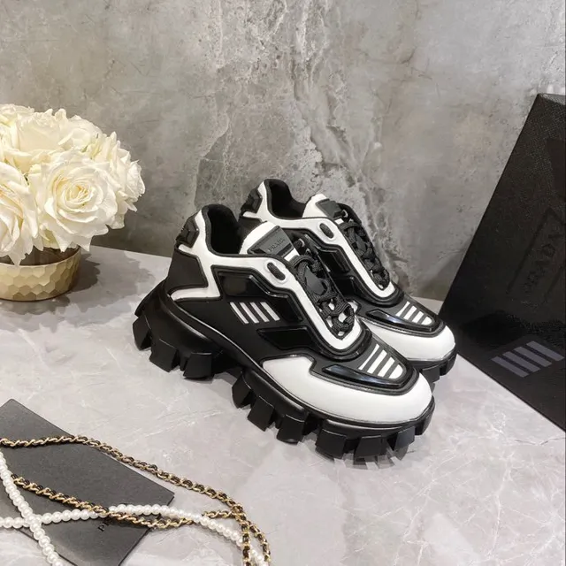Balenciaga Black White Sole Asymmetrical Paneling Chunky Sneakers 5