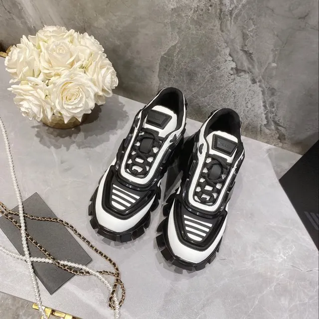 Balenciaga Black White Sole Asymmetrical Paneling Chunky Sneakers 6