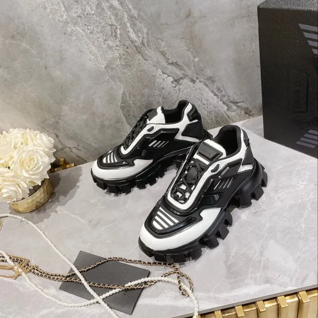 Balenciaga Black White Sole Asymmetrical Paneling Chunky Sneakers 8