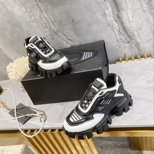 Balenciaga Black White Sole Asymmetrical Paneling Chunky Sneakers 9