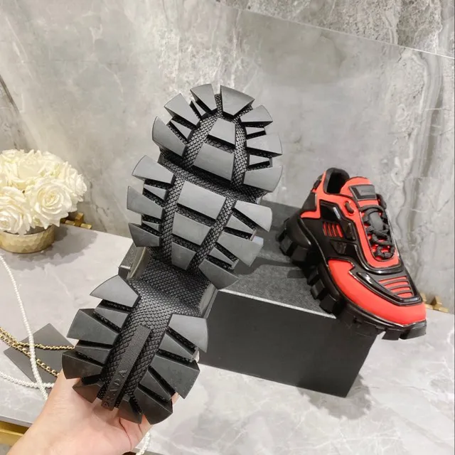 Balenciaga Defender Black and Red Chunky Sneakers 3