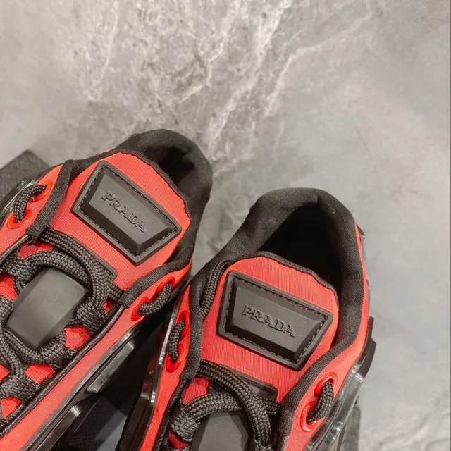 Balenciaga Defender Black and Red Chunky Sneakers 8