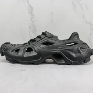 Balenciaga Defender Black Monolithic Rubber Chunky Sneaker