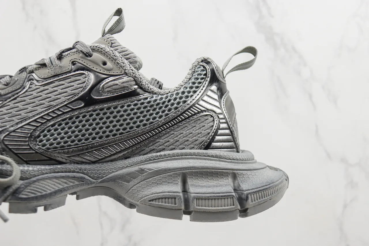 Balenciaga Defender Monochromatic Gray Chunky Sneakers 7