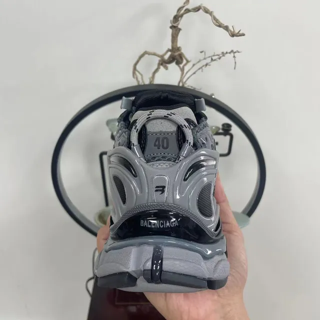 Balenciaga Runner Gray and Black Chunky Sneakers 5