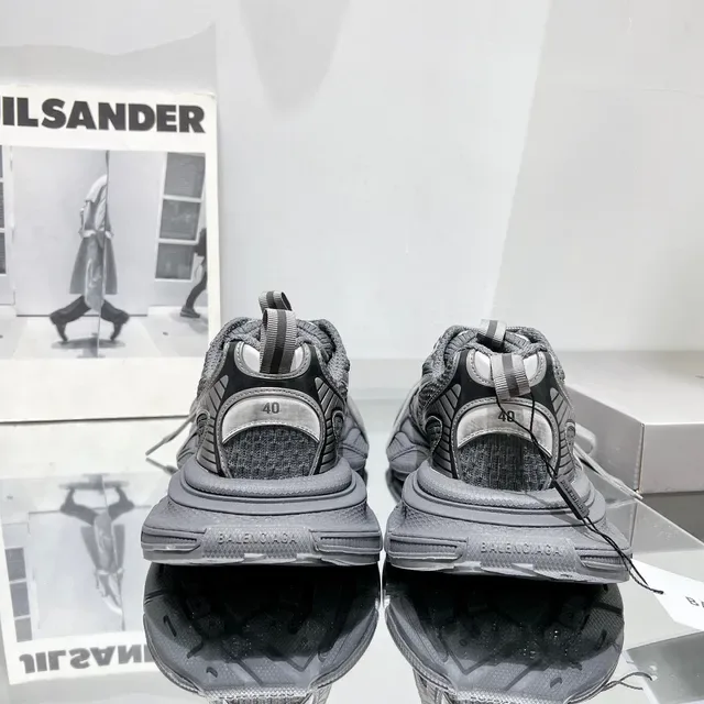 Balenciaga Runner Chaussures Gris Métallique Chunky 3