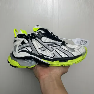 Balenciaga Runner White Black Silver Neon Yellow Chunky Sneakers