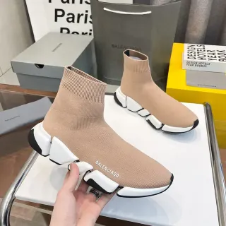 Balenciaga Speed Trainer बेज सफेद काला लाइफस्टाइल स्नीकर्स