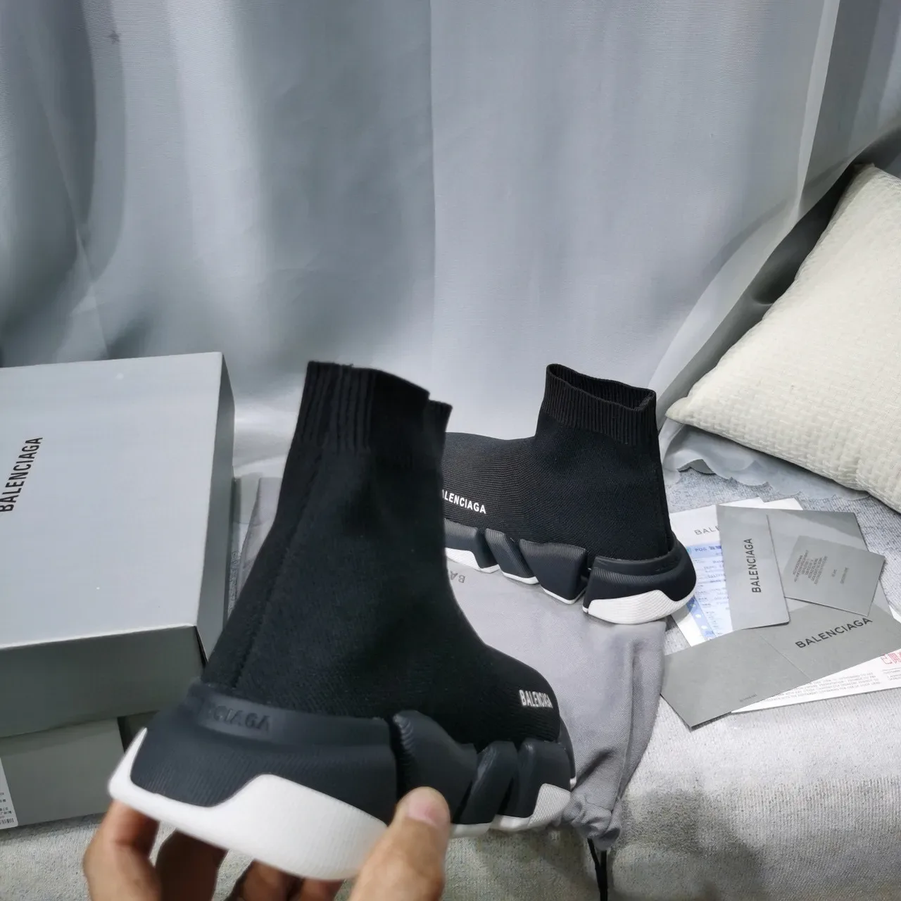 Balenciaga Speed Trainer काला सॉक-फिट लाइफस्टाइल स्नीकर 2