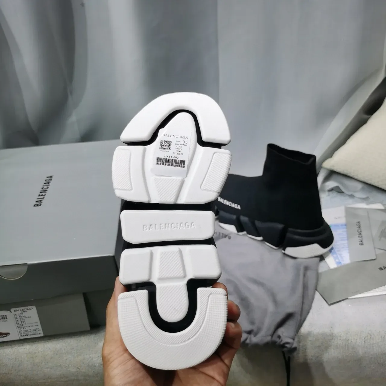 Balenciaga Speed Trainer काला सॉक-फिट लाइफस्टाइल स्नीकर 3