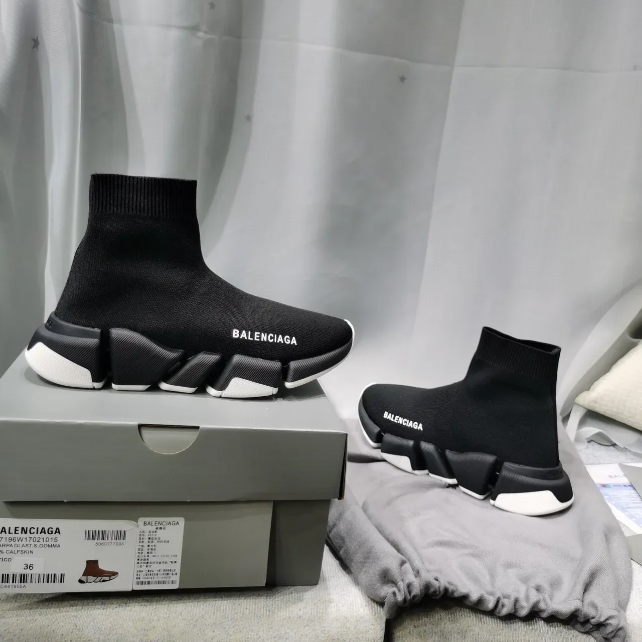 Balenciaga Speed Trainer काला सॉक-फिट लाइफस्टाइल स्नीकर 4