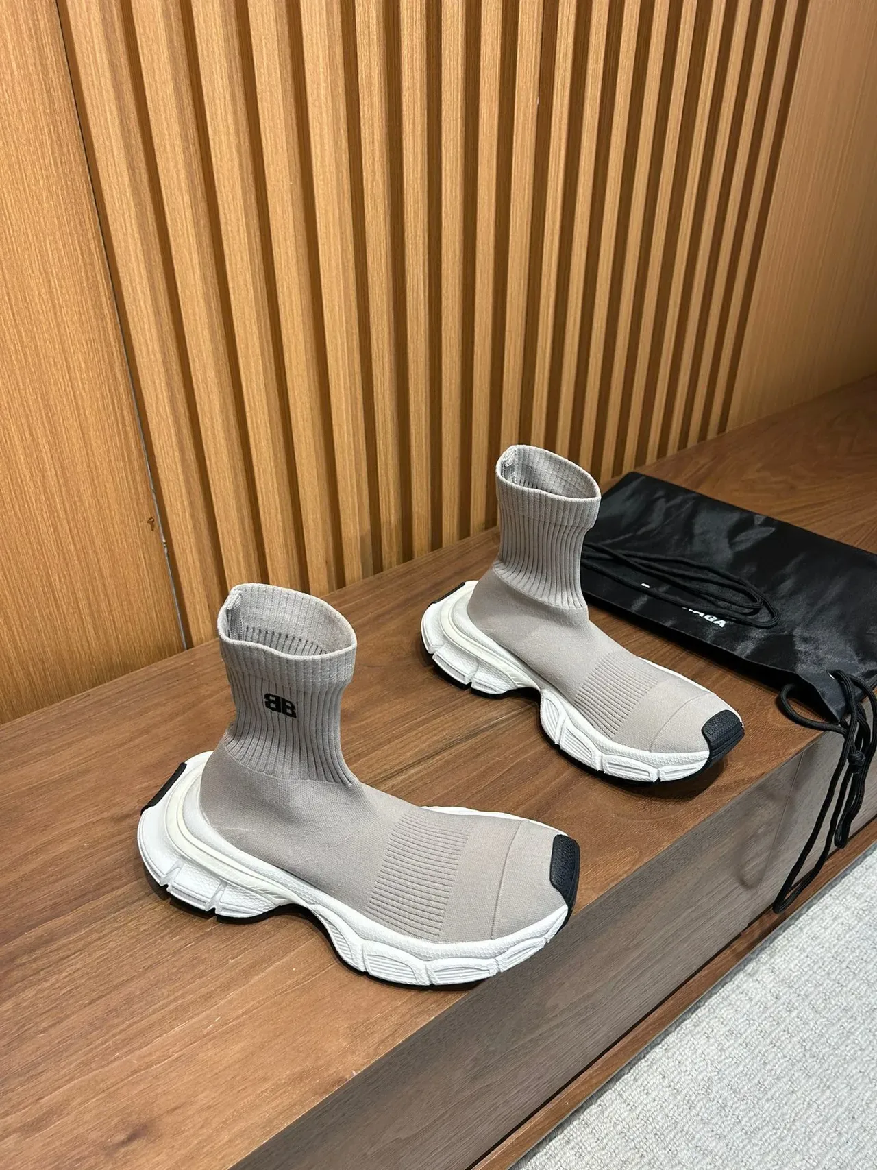 Balenciaga Speed Trainer Chaussures lifestyle en tricot gris 8