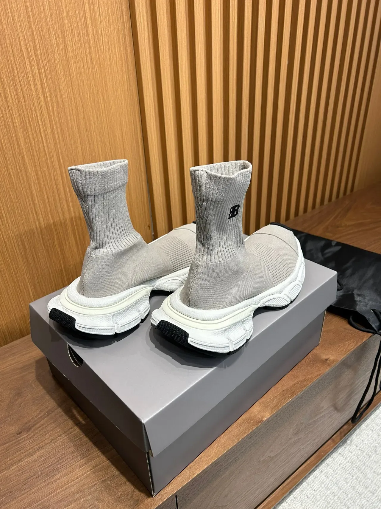 Balenciaga Speed Trainer Chaussures lifestyle en tricot gris 9