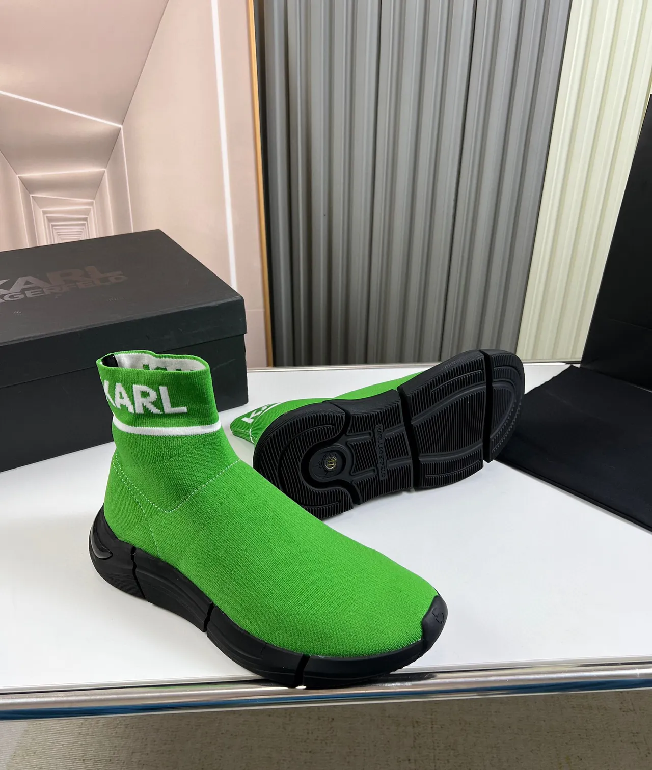 Balenciaga Speed Trainer কার্ল গ্রিন সক-ফিট লাইফস্টাইল স্নিকার 7