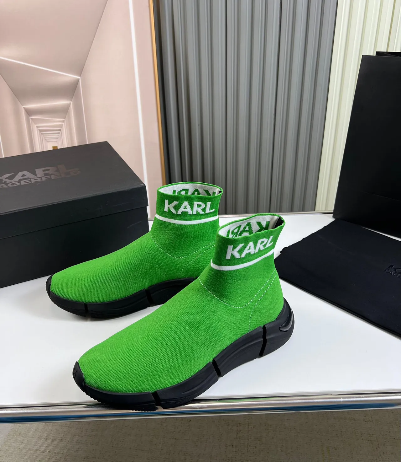 Balenciaga Speed Trainer কার্ল গ্রিন সক-ফিট লাইফস্টাইল স্নিকার 8