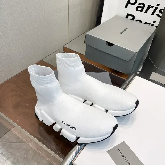 Balenciaga Speed Trainer सफेद और काले लाइफस्टाइल स्नीकर 5