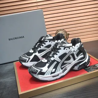 Balenciaga Track Trainer Black and White Chunky Sneakers