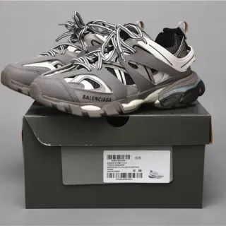 巴伦西亚加 Track Trainer 灰色 白色 黑色 厚底运动鞋