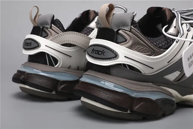 Balenciaga Track Trainer Zapatillas Chunky Gris Blanco Negro 2