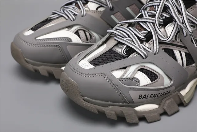 Balenciaga Track Trainer Zapatillas Chunky Gris Blanco Negro 4