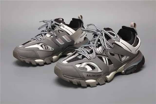 Balenciaga Track Trainer Zapatillas Chunky Gris Blanco Negro 5