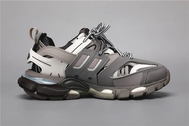 Balenciaga Track Trainer Zapatillas Chunky Gris Blanco Negro 8