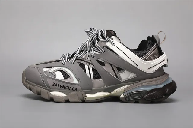 Balenciaga Track Trainer Zapatillas Chunky Gris Blanco Negro 9