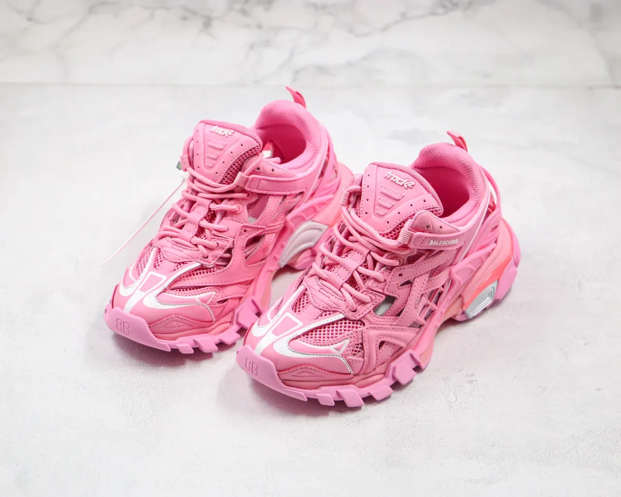 Balenciaga Track Trainer Pink Chunky Sneakers 8