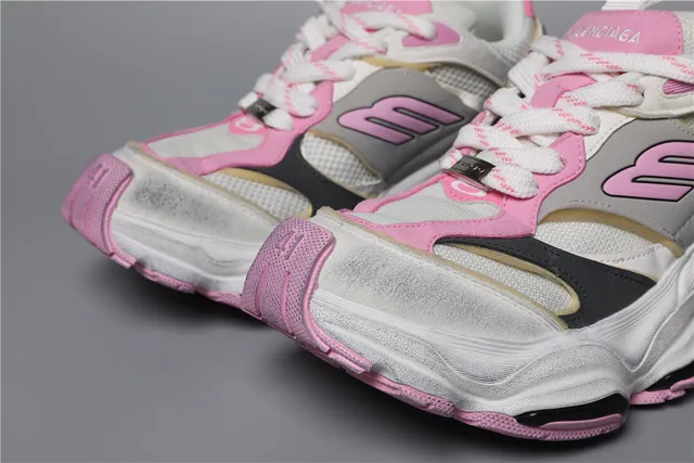 Balenciaga Track Trainer Pink White Chunky Sneakers 4