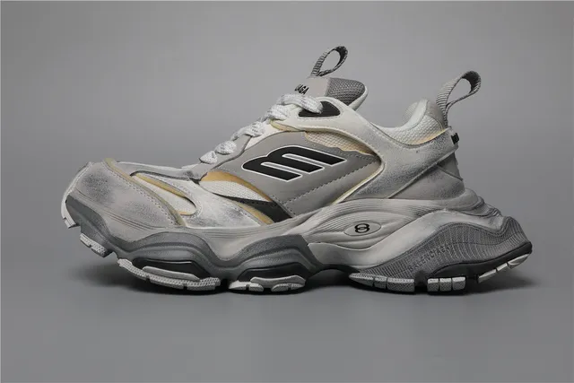 Balenciaga Track Trainer White Grey Beige Chunky Sneakers 9
