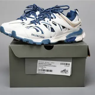 Balenciaga Track Trainer White Navy Blue Lifestyle Sneakers