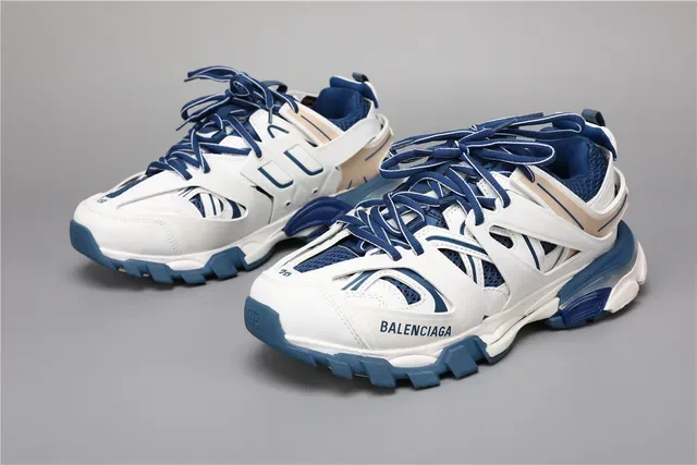 Balenciaga Track Trainer White Navy Blue Lifestyle Sneakers 5