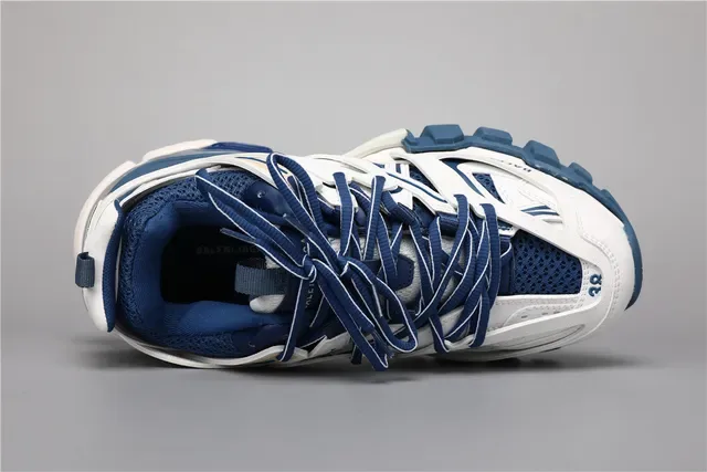 Balenciaga Track Trainer White Navy Blue Lifestyle Sneakers 7