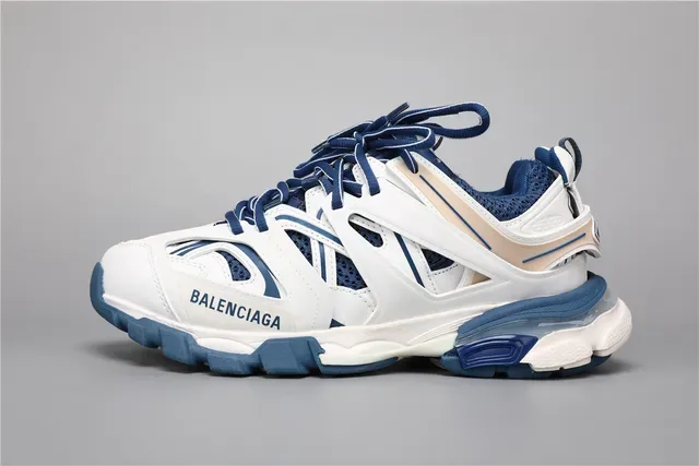 Balenciaga Track Trainer White Navy Blue Lifestyle Sneakers 9