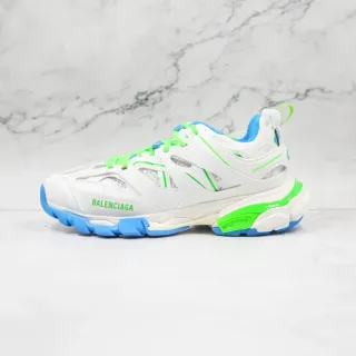 Balenciaga Track Trainer সাদা নিওন গ্রিন ব্লু চাংকি স্নিকার্স
