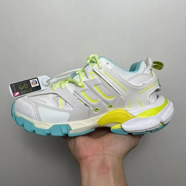Balenciaga Track Trainer Sneakers Chunky Blanc Jaune Néon Turquoise 3