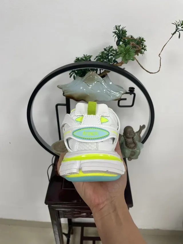 Balenciaga Track Trainer Sneakers Chunky Blanc Jaune Néon Turquoise 4