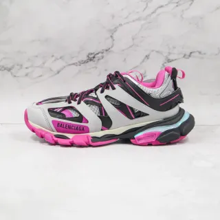 Balenciaga Track Trainer Blanc Rose Noir Chaussures chunky