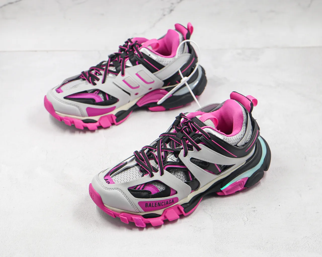 Balenciaga Track Trainer 白色 粉色 黑色 厚底鞋 7