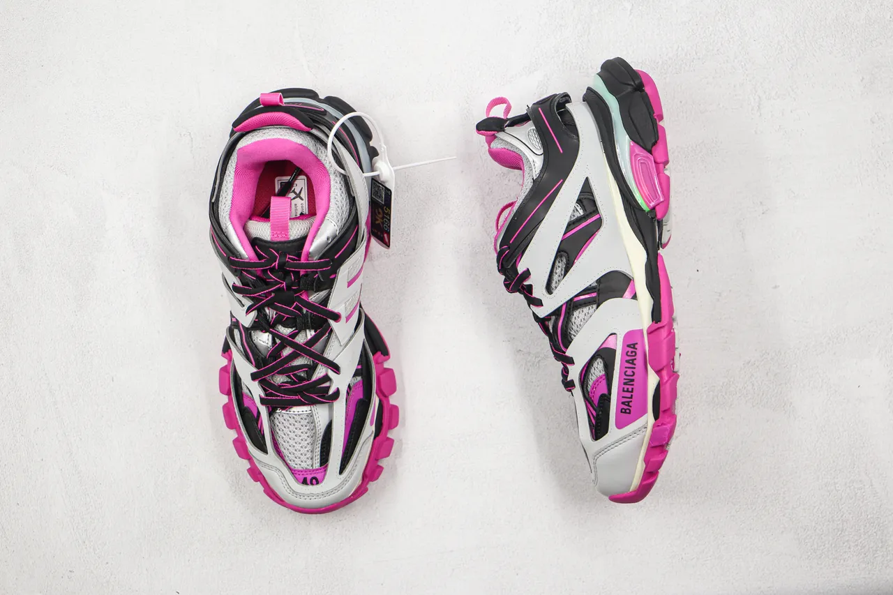Balenciaga Track Trainer 白色 粉色 黑色 厚底鞋 8