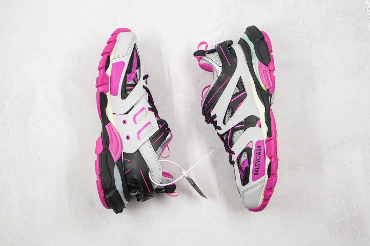 Balenciaga Track Trainer 白色 粉色 黑色 厚底鞋 9