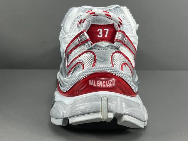 Balenciaga Track Trainer White Silver Red Chunky Sneakers 6