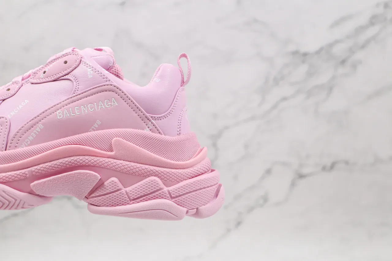 Balenciaga Triple S Monochromatic Pink Chunky Sneakers 3