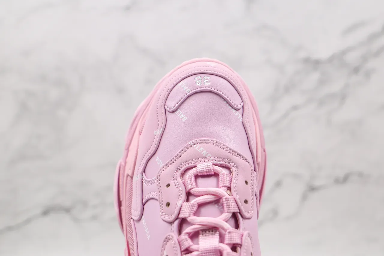 Balenciaga Triple S Monochromatic Pink Chunky Sneakers 5