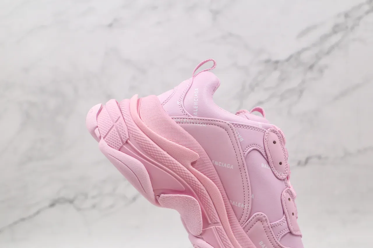 Balenciaga Triple S Monochromatic Pink Chunky Sneakers 6